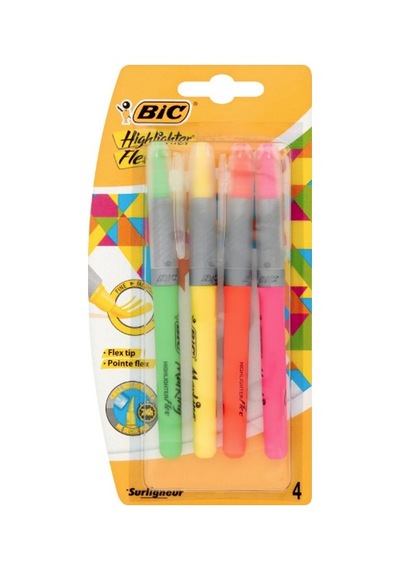Bic Highlighter Fosforlu Kalem 4'Lü Set Çok Renkli
