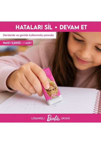 Bakgelal Barbie Resimli Silgi Beyaz Çocuk Silgisi Okul Ve Kırtasiye Malzemesi - 9084126225302