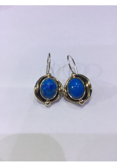 Turkuaz Taşlı Gümüş Küpe 925 Ayar Taş N11.94016