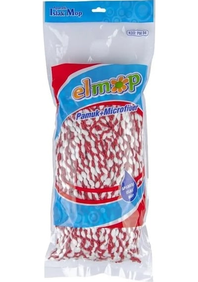 Yedek Islak Vidalı Mop Paspas Püskül Ucu - Pamuklu Mikrofiber Ipli Mop Yedeği Başlığı Royaleks-pm01 Açık Bej