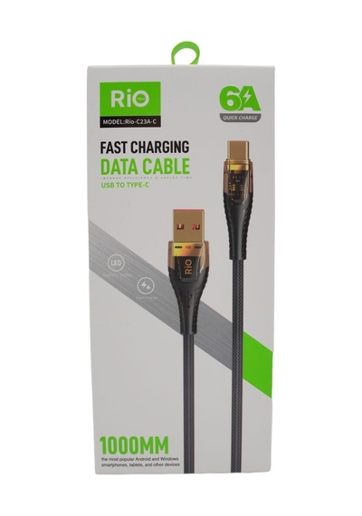 Rio Tech Hızlı Şarj Ve Data Kablosu Usb To Type-c 1000mm