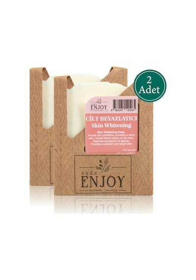 Suds Enjoy Doğal Cilt Beyazlatıcı El Yapımı Yüz Saç ve Vücut Sabunu 2 x 100 G