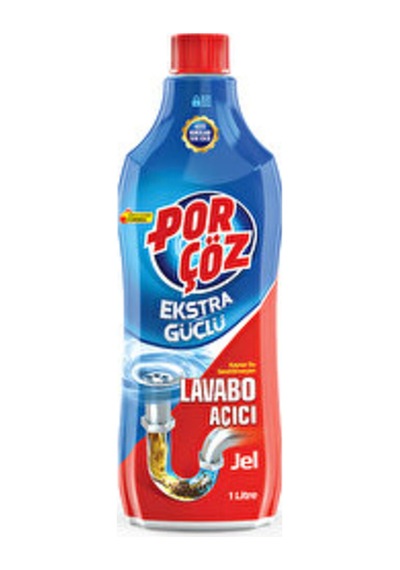1 Adet Porçöz Lavabo Açıcı Jel 1000 Ml