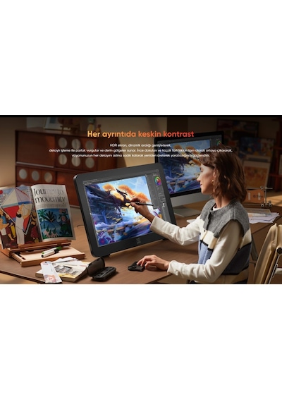 Artist Pro 27 Gen 2 Ekranlı Çizim Tableti 27" 4k 120hz Dokunmatik Ekran 16384 Basınç X3 Pro Calman Sertifikalı