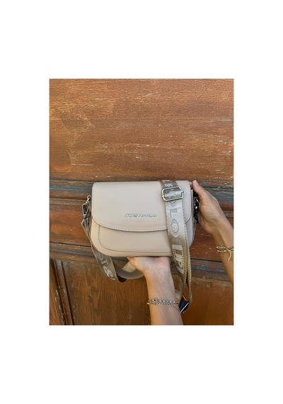 Just Polo Kadın Orta Boy Ayarlanabilir Çapraz Askılı Günlük Kullanıma Uygun El & Omuz Çantası Shoulder Bag Vizon