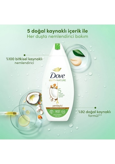 Care By Nature Nemlendirici Duş Jeli Hindistan Cevizi Yağı Ve Badem Özü Yenileyici 500 Ml
