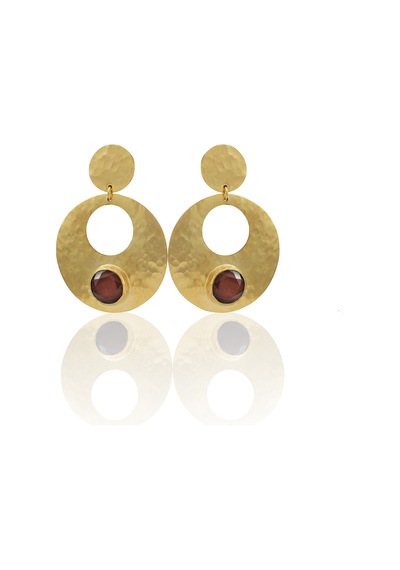 Kadir Jewellery 22 Ayar Altın Kaplama Vintage Küpe -el İşçiliği Ve Hipoalerjenik Küpe Kehribar 61157707