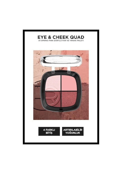 Eye & Cheek Quad - 01 Spring Pinks Dörtlü Far Ve Yanak Paleti 3600524253318-11244