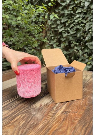 10,5x10,5x10,5cm Küp Kilitli Kraft Kutu 25 Adet 25 Adet
