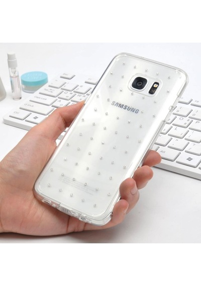 Ringke Noble Fusion Galaxy S7 İle Uyumlu Taşlı Kılıf Extra Darbe Emici Wedding Clear