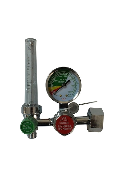 Galena Vanalı Oksijen Tüpü Başlığı Manometresi 15L/Dk