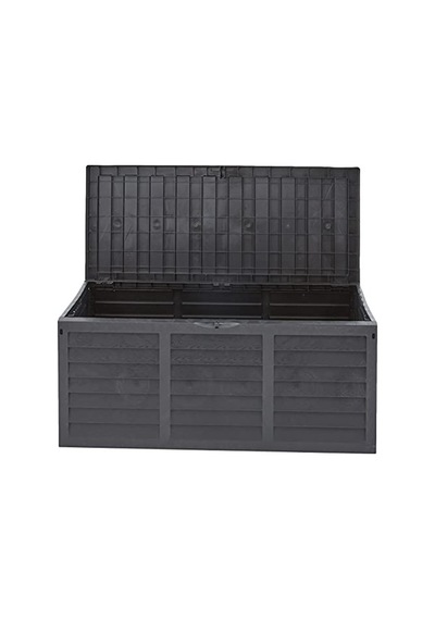 Tekerlekli 320 Lt Bahçe Depolama Sandığı, Ahşap Desenli