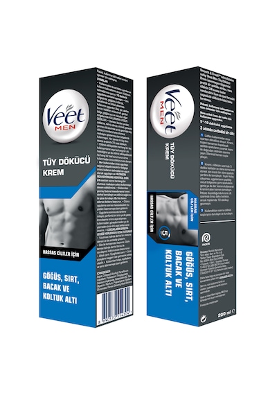 Veet Men Hassas Ciltler için Erkek Tüy Dökücü Krem  2 x 200 ML