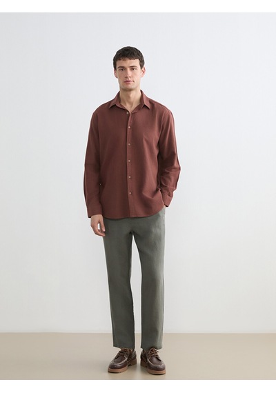 Lcw Vision Haki Regular Fit %100 Keten Erkek Pantolon