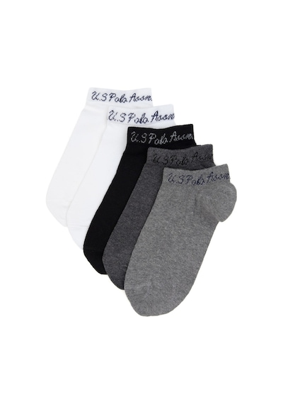 U.S. Polo Assn. 5' Li Patik Çorap James Cora GRİ MELANJ