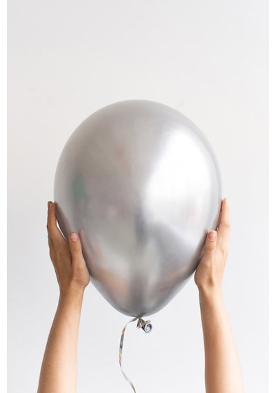 Beysüs Gümüş Krom Balon 7 Adet 12inç Gümüş
