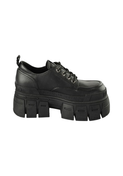 Oxford Klasik Kadın 1622349 Buffalo Gospher Lace Up Cs - Vegan Nappa - Black Siyah