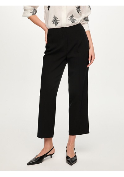 Faik Sönmez Önden Pensli Slim Fit Capri S26cpr005 Us26cpr00510 Siyah
