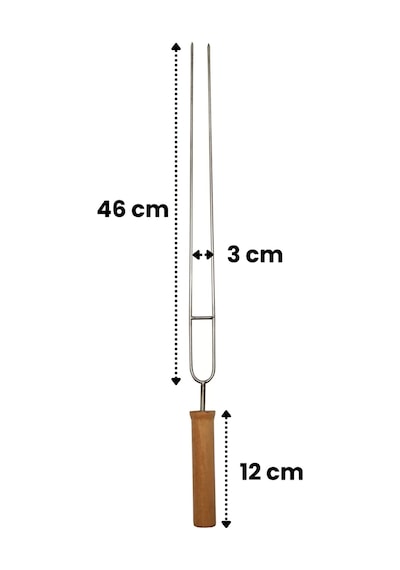 Çatal Uçlu Barbekü Mangal Şişi 62 Cm