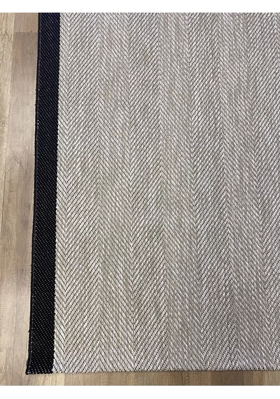 Hoom Rugs 1147 Bej Siyah Sisal Plus Jüt Halı Bej Siyah
