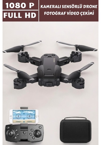Astro 1080p Hd Kameralı Drone Katlanabilir Taşıma Çantalı 4 Pervaneli Havada Stabil Kalma Sensörlü