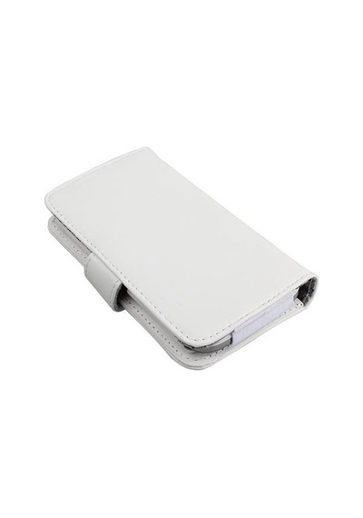 Optimus G E975 İle Uyumlu Yan Kapaklı Cüzdanlı Kart Bölmeli Deri Kılıf Beyaz Renk