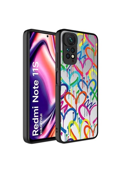 Xiaomi Redmi Note 11 Global Kılıf Aynalı Desenli Kamera Korumalı Parlak Zore Mirror Kapak Kalp