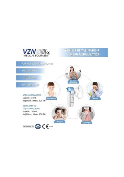 Yeni Nesil Taşınabilir Mesh Nebülizatör Ys35