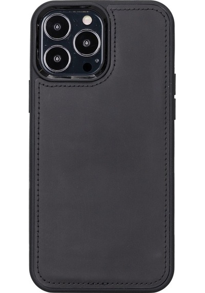Plm Apple İphone 13 Pro Uyumlu Deri Cüzdanlı Kılıf Liluri G1 Siyah Acı Kahverengi