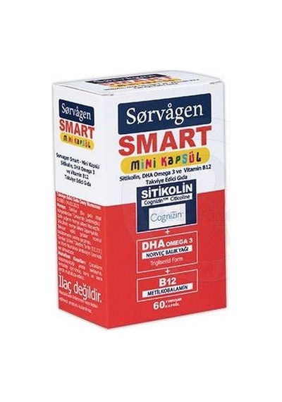 Sorvagen Smart Mini Kapsül Sitikolin Omega 3 60 Kapsül