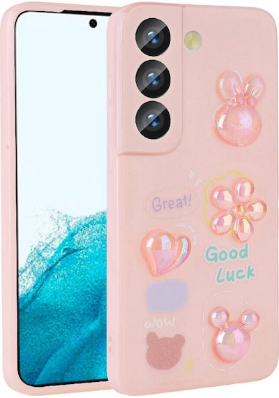 Galaxy Uyumlu S21 Fe Kılıf Kabartma Figürlü Parlak Zore Toys Silikon Kapak Çok Renkli