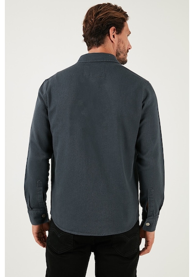Buratti Pamuklu Tek Cepli Regular Fit Erkek Gömlek Cf25W129140 Antrasit