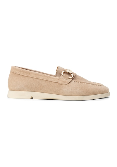 Deery Kadın Hakiki Süet Bej Tokalı Loafer - K5300zbejc01 Bej