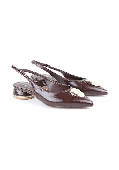 Libero L085.k2311 Parlak Rugan Arkası Açık Sivri Burun Metal Aksesuarlı Kısa Topuklu Kadın Slingback Ayakkabı Kahve Libero L085.k2311 Parlak Rugan Arkası Açık Sivri Burun Metal Aksesuarlı Kısa Topuklu Kadın Slingback Ayakkabı Kahve