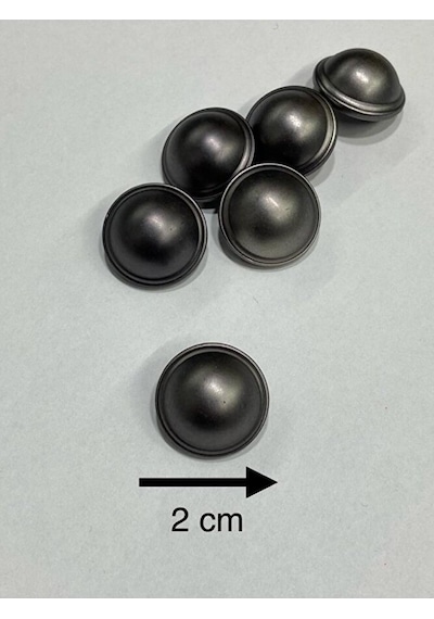 İtalyan Metalize Plastik Trençkot Düğmesi / 6 Lı Set / 2,0 Cm
