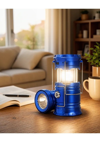 Astraltech Güneş Enerjili Katlanabilir Kamp Feneri Usb Şarjlı 2000mah Çok Renkli