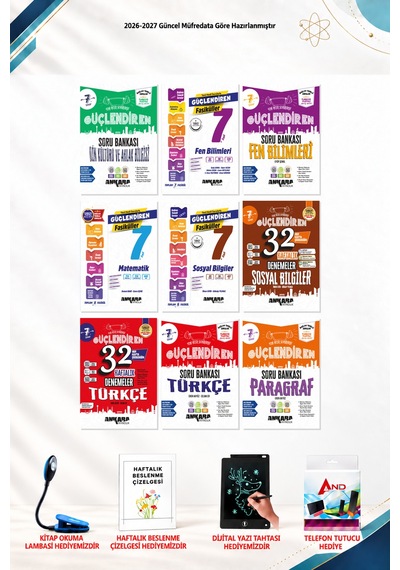 2026-2027 Ankara Yayıncılık 7. Sınıf 9 Kitap Seti - Türkçe Soru Bankası, Paragraf Soru Bankası