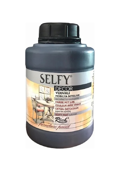 Rich Selfy Decor Vernikli Boya 1250Cc 12874 Siyah