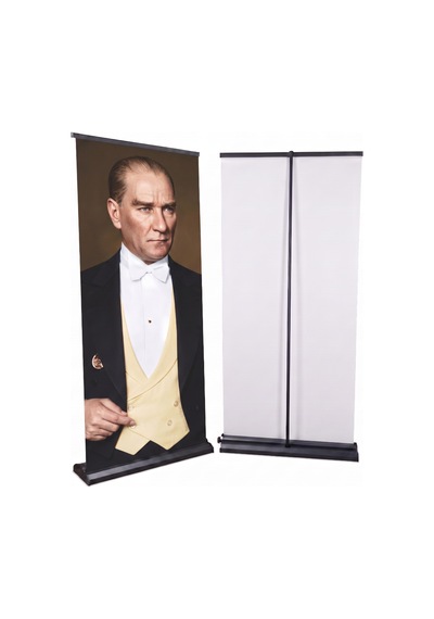 Atatürk Poster Baskılı Pro Roll Up Banner 85x200cm No:4 Diğer