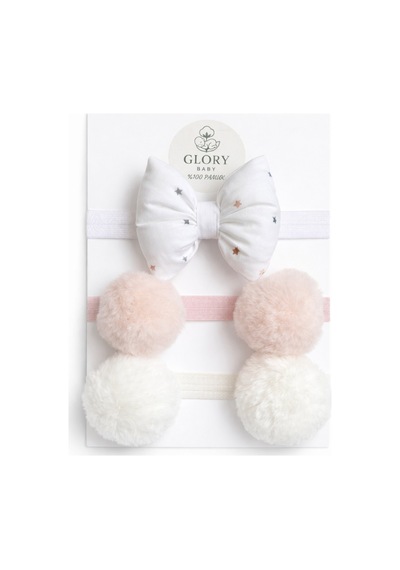Kız Bebek Fiyonklu & Ponponlu Bandana - Saç Bandı 3'lü Set Ekru-pembe-yıldızlı Desen Ekru-pembe-yıldızlı Desen Kız Bebek Fiyonklu & Ponponlu Bandana - Saç Bandı 3'lü Set Ekru-pembe-yıldızlı Desen Ekru-pembe-yıldızlı Desen