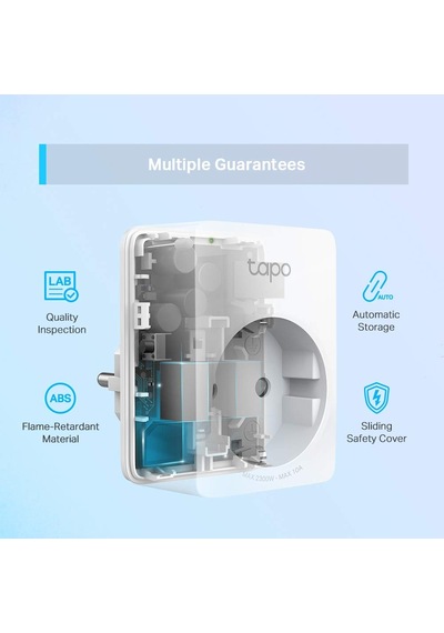 Tapo Smart Wifi Plug, Kompakt Tasarım, Hub Gerekmez, Google Home/amazon Alexa İle Uyumlu, Uzaktan Kumanda, Tapo P100 , 0
