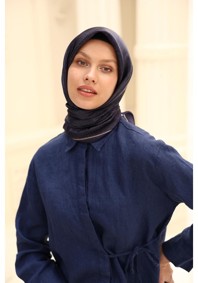 Silk Home Shiny Eşarp 75010-26 Lacivert, Benetton