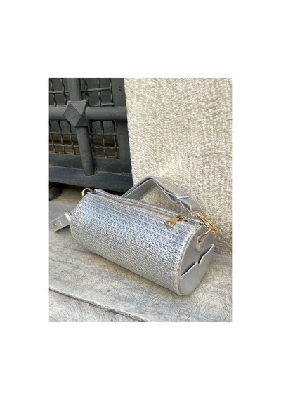 Genel Markalar Gümüş Kadın Silindir Model El Ve Omuz Çantası Gümüş - 750680498 Gümüş