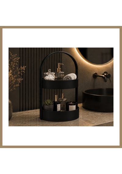 Bezos 3d Baskı İki Katlı Banyo Düzenleyici - Taşınabilir Organizer Ve Saklama Standı-siyah 22