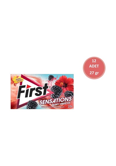 First Sensations Berry Hibisküs Aromalı Sakız 27gr-12 Adet