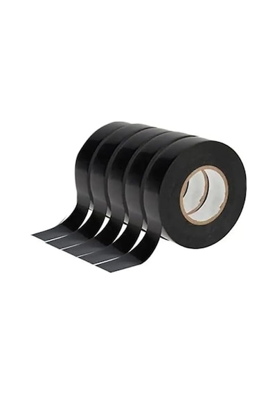 5 Adet Elektrik Bandı,pvc Bant,10 Metre Siyah