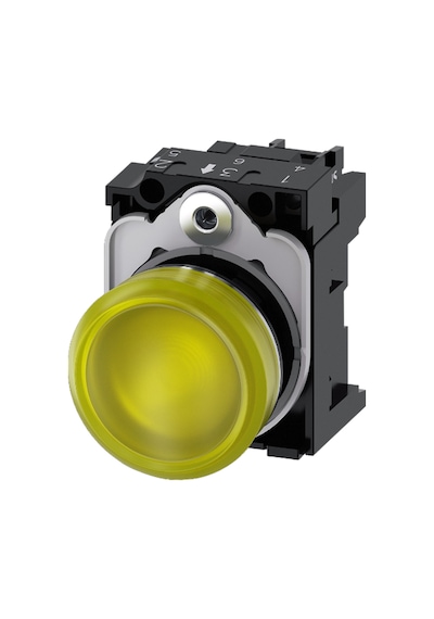 Siemens 3su1152-6aa30-1aa0 - 22mm Metal Sarı Komple Sinyal Lambası