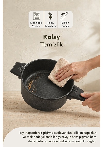 Gigilli Cristel Titanyum Derin Tencere 24 cm