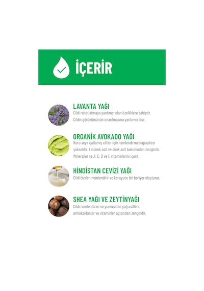 Siveno %100 Doğal El ve Vücut Kremi Lavanta Cilt Yatıştırıcı Onarıcı Yoğun Nemlendirici Vegan 30 ML