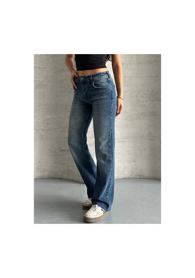 Zdnjeans Yeni Sezon Mavi Tintli Bol Kesim Kot Pantolon Lacivert